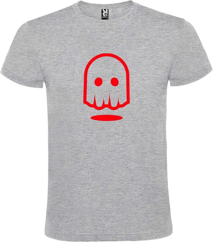 Grijs T-shirt ‘Spookje’ Rood maat S