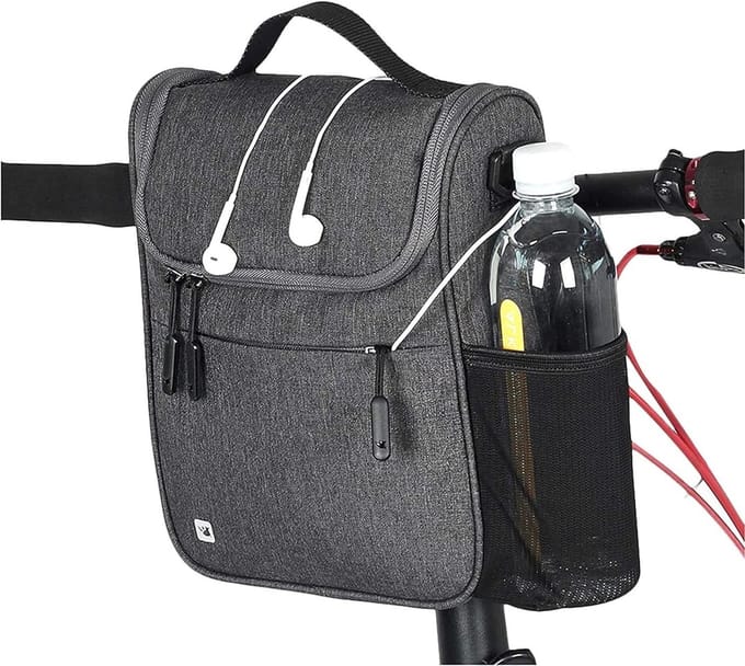 Fiets stuurtas - Heuptas opbergtas - Fiets vakantie - Waterdicht multifunctioneel - One size - Grafiet