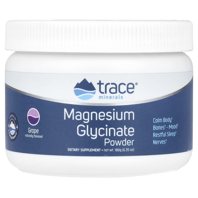 Trace, poudre de glycine de magnésium, raisin, 6,35 oz (180g)