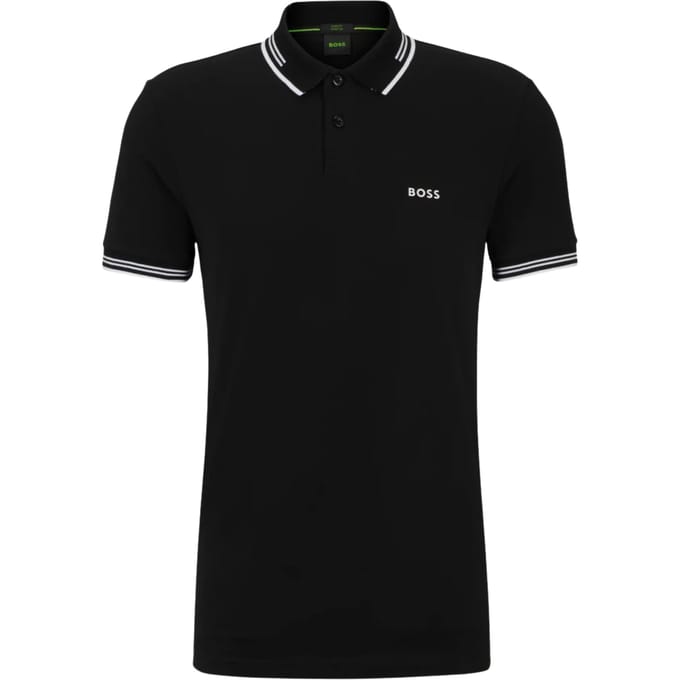 Slim fit poloshirt met labelprint, model 'Paul'
