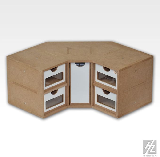 HobbyZone OM03 – Corner Drawers Module – Modulair Opbergsysteem met 5 Lades