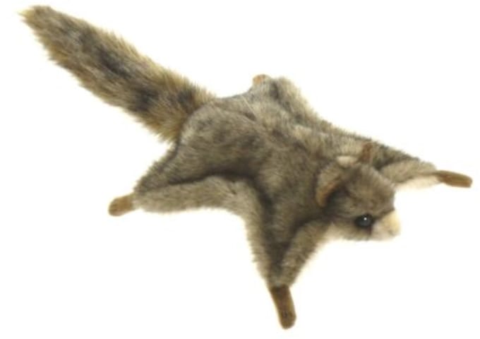 Hansa Vliegende eekhoorn knuffel - 21 cm - pluche - speels design - zachte stof
