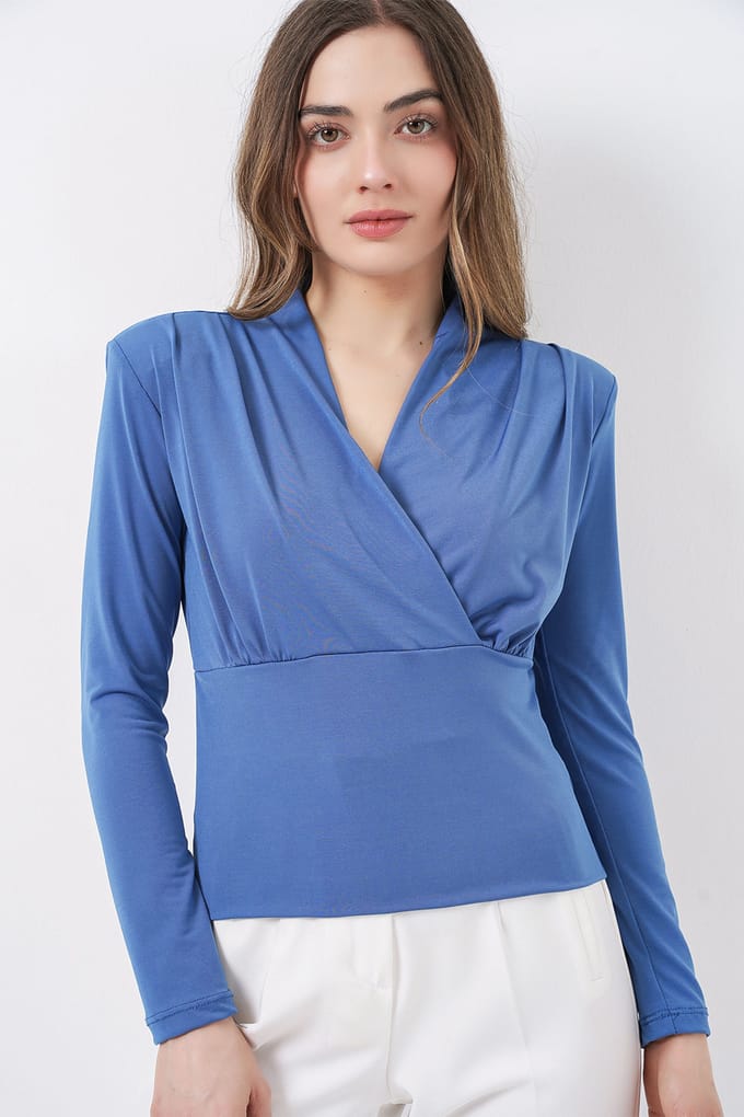 V-hals Drapé Blouse