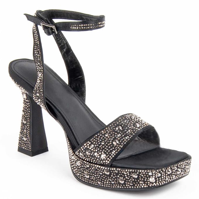Sandalia De Tacón Para Mujer.  Montevita  Birella  100989 36 zwart