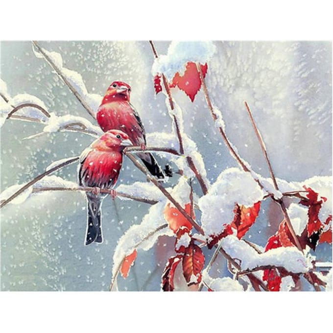 Animaux oiseaux diamant peinture accessoires bricolage diamant broderie décor à la maison 20X30CM white