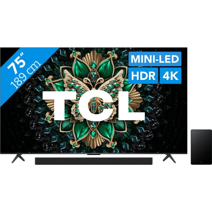 TCL 75" QD Mini-led C61K 4K (2025) + TCL Q65H