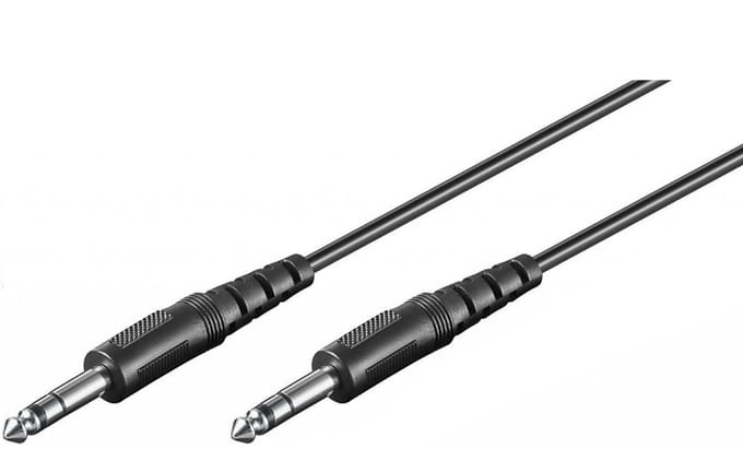 6,35mm Jack stereo audio kabel - 2,5 meter
