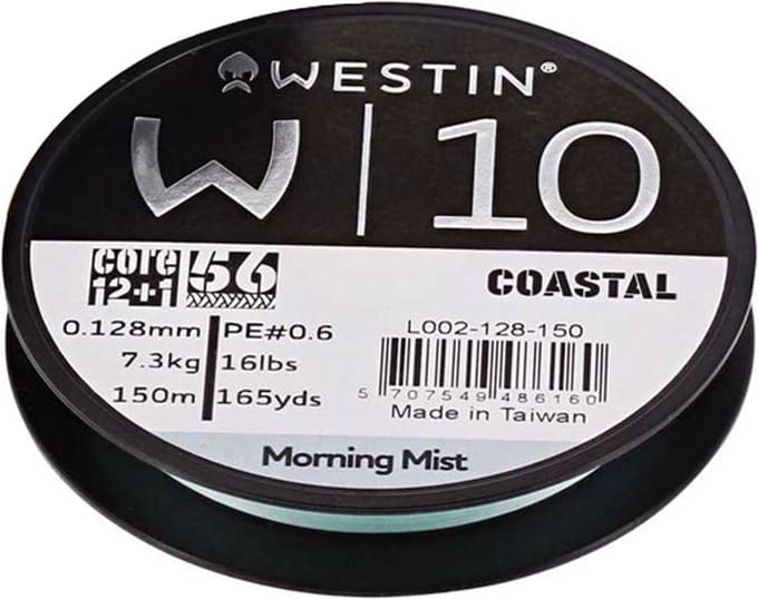 Westin W10 13 150 M Gevlochten Vislijn Transparant 0.128 mm