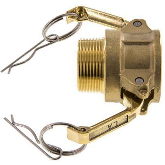 Camlock DN 32 (1 1/4'') Koppeling MessingR 1 1/4'' met buitendraad Type B MIL-C-27487