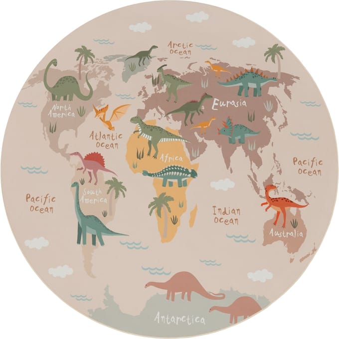 Kindertapijt Bini beige 200 cm rond
