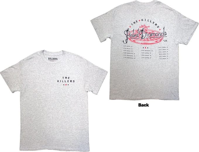 The Killers - Tour '24 Roulette Wheel Heren T-shirt - M - Grijs