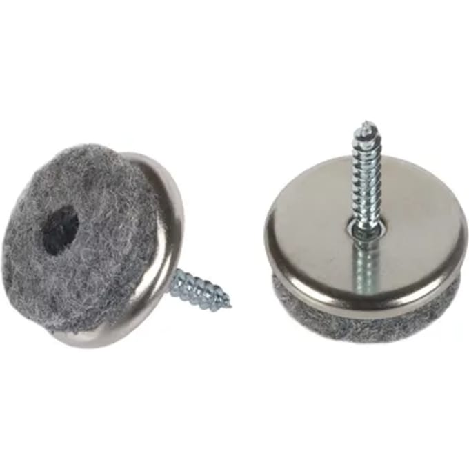 Fix-o-moll Meubelglijder Parketglijder - Schroefbaar - Vilt - Diam. 20mm - Rond - 16 Stuks