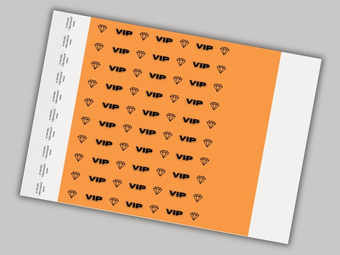 Tyvek Polsbandjes | VIP Oranje | 50 Stuks