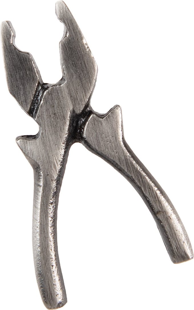 Clayre & Eef Deurknop Knijptang 5 cm Zilverkleurig Ijzer Meubelknop