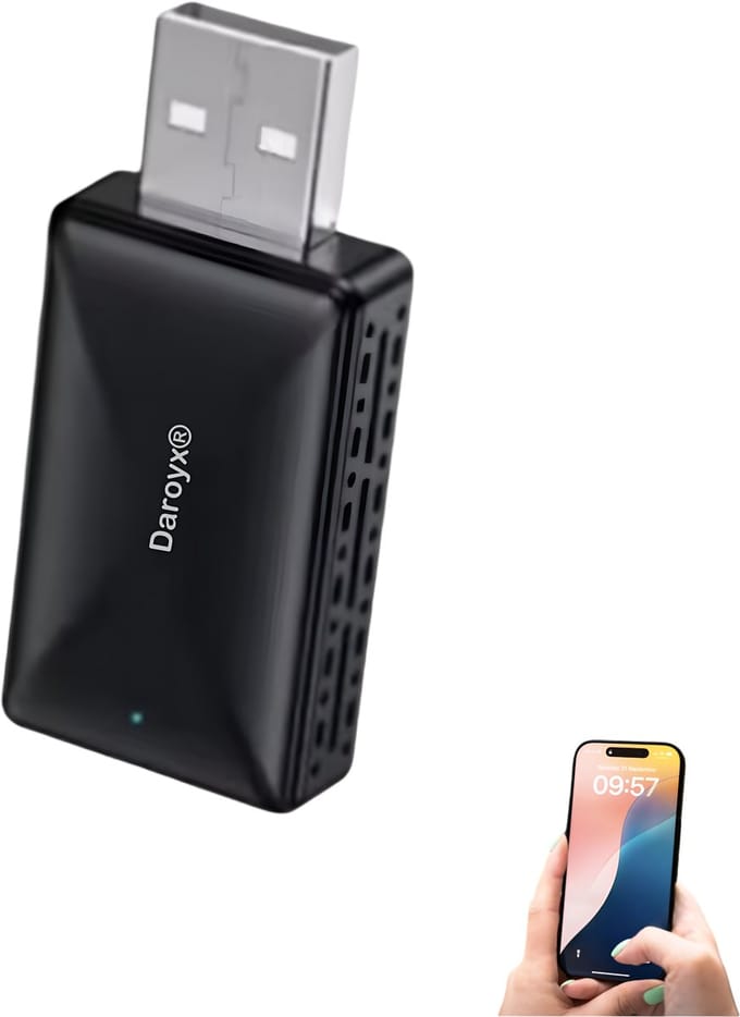 Daroyx® CPD21 Pro CarPlay Dongle - Ook geschikt als Android Auto Dongle - USB-A en USB-C