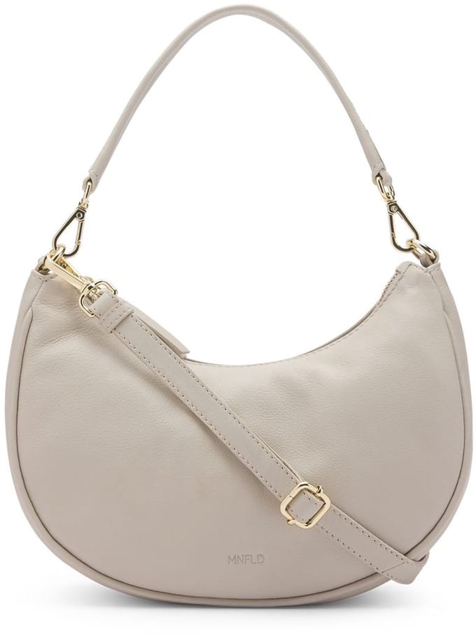 Manfield - Beige leren handtas