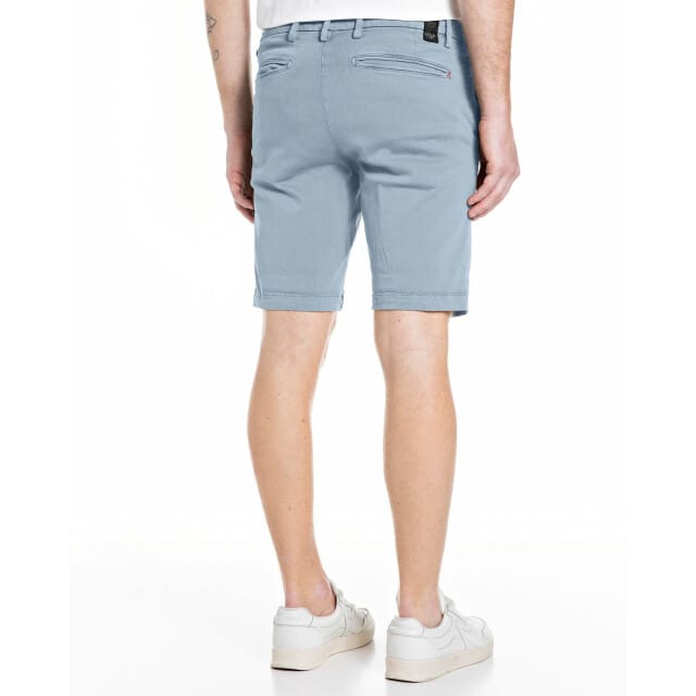 Replay Replay Hyperflex Jeans Short Benni Regular Fit Pewter Blue   29