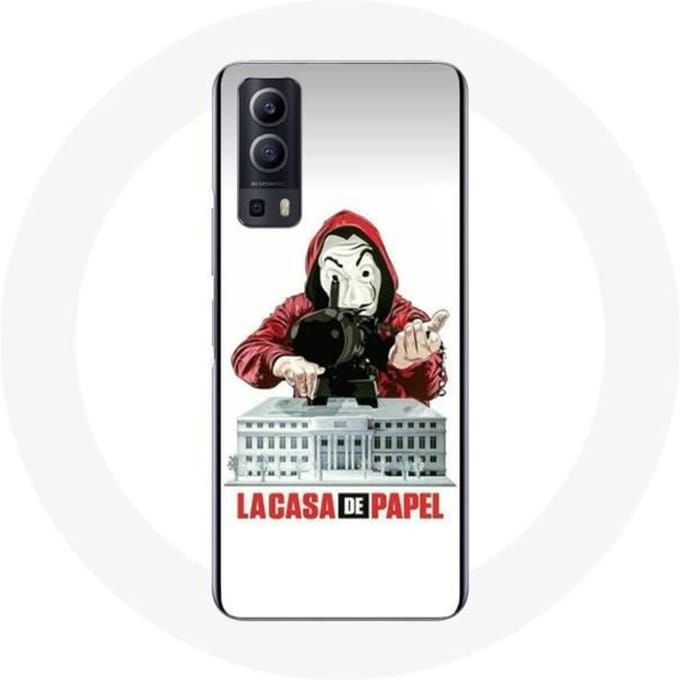 Coque - La casa de papel - Vivo Y72 - Souple - Protection smartphone - Blanc blanc