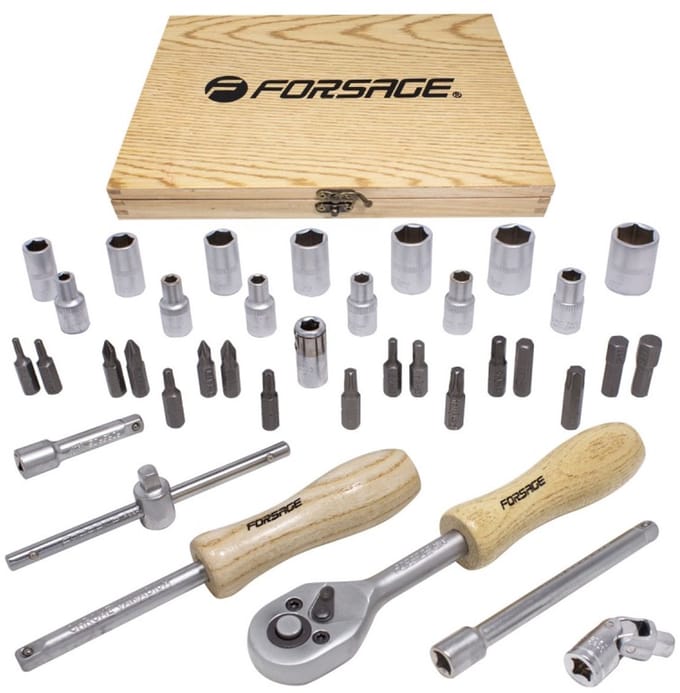 Forsage - Gereedschapsset - 1/4" - 38-delig - Stalen Behuizing - Draagbaar