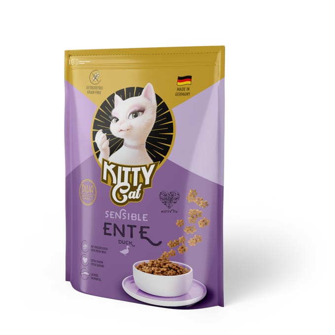 Voordeelpakket: 2x800g Kitty Cat Sensible met eend droogvoer voor katten