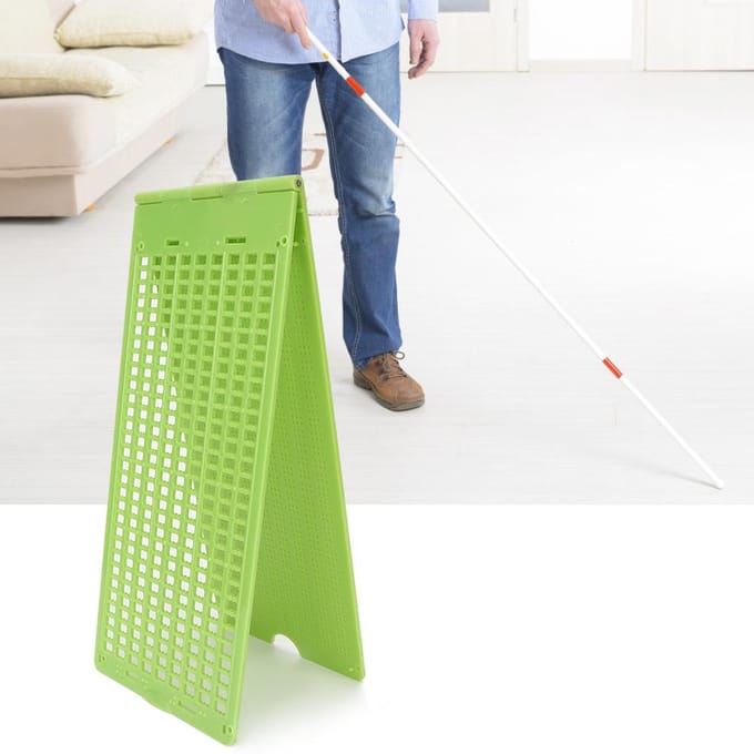 Ardoise d'écriture braille portable en plastique 9 lignes 30 cellules et stylet Accessoire outil d'apprentissage du braille green