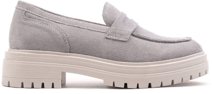 Omnio leyton loafers dames grijs suede