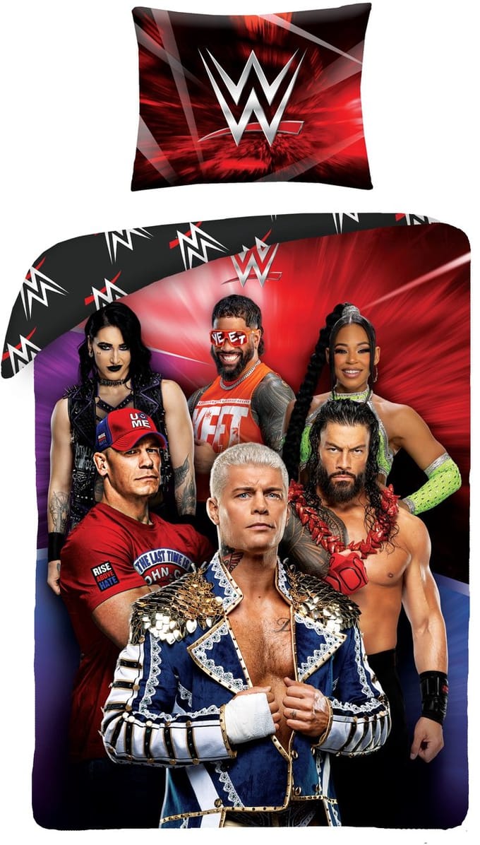 WWE Dekbedovertrek - Eenpersoons - 140 x 200 cm + 70 x 90 cm - Polyester