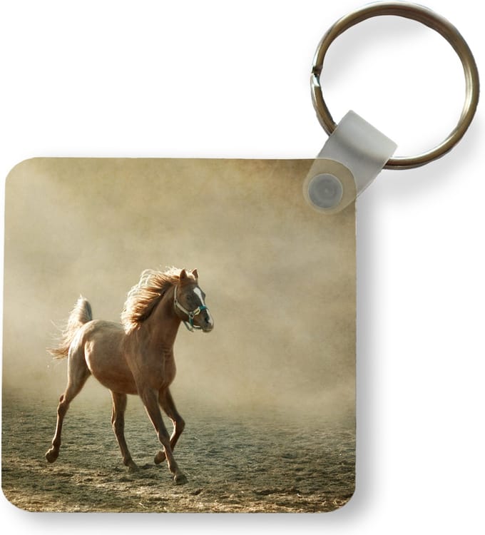 Sleutelhanger - Uitdeelcadeautjes - Paard - Zand - Mist - Plastic