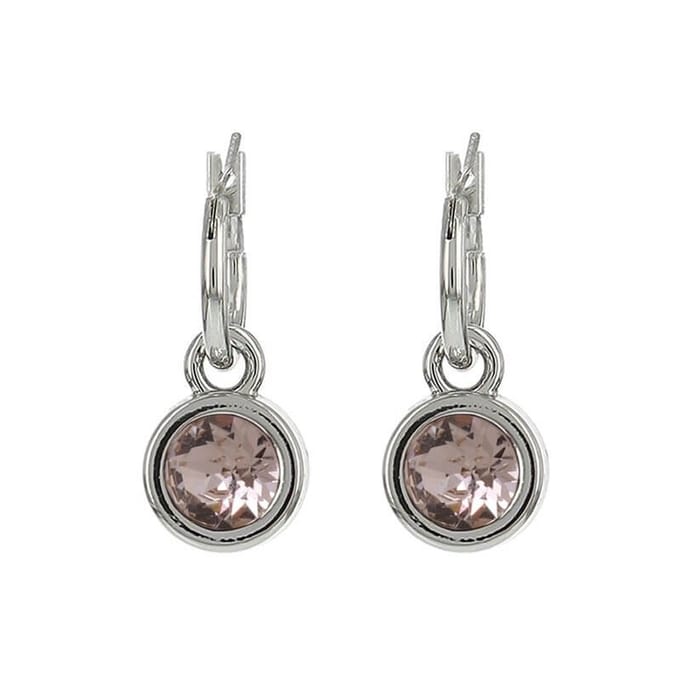 Biba Hang Oorbellen met Swarovski Steentje Silk