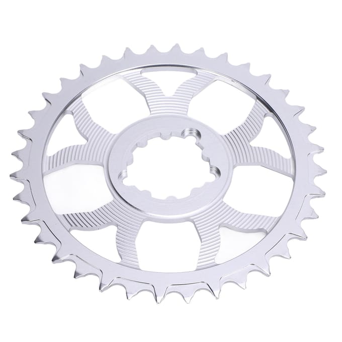 Plateau de vélo 36T Alliage d'aluminium 7075 Léger Dent Positive Négative Rond pour GXP white