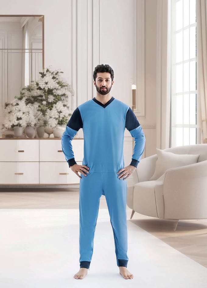 Hansop pyjama | rugrits & beenrits | Nachthemd | Lange mouwen | Plukpak | Maat M
