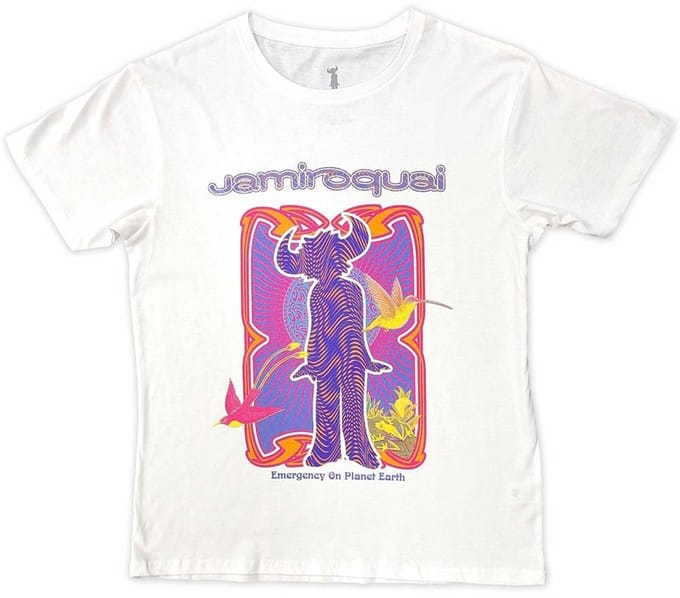 Jamiroquai - Emergency Heren T-shirt - S - Wit