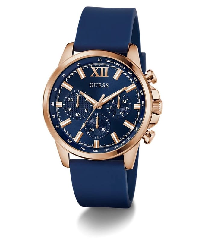 Guess Walker GW0913G1 Horloge - Siliconen - Blauw - Ø 44 mm