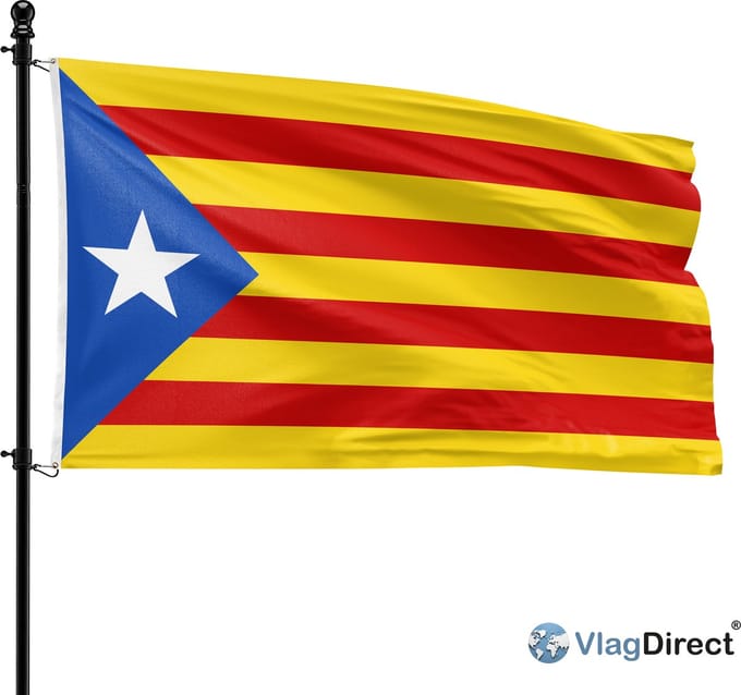 VlagDirect - Catalaanse vlag - Catalonië vlag - 90 x 150 cm.