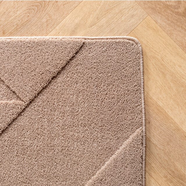 Japandi Vloerkleed - Hoogpolig - Scandinavisch Abstract Design - 3D-Effect - Beige- 140x200 CM