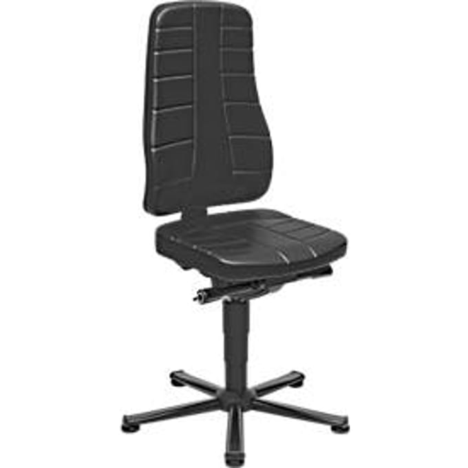 Bureaustoel All-in-One 9640, met glijder, bekleed met kunstleder, zwart