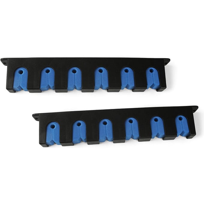 1 Paar Horizontaal Visserijhengelrek Wandmontage Visserijhengelhouder voor Garage en Boot blauw