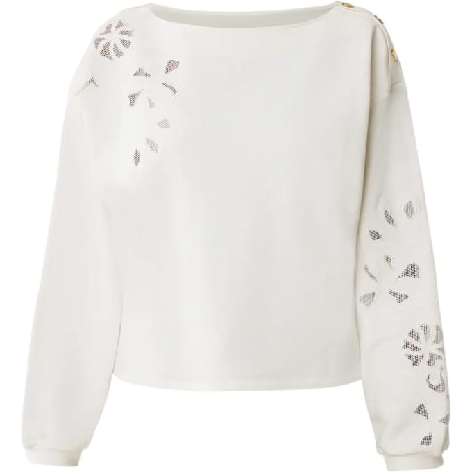 geborduurde sweatshirt met boothals voor dames Mexx
