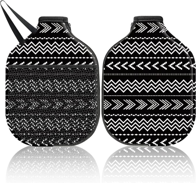 Pickleball Paddle Cover - Racket Tas - Racket Beschermen - Machinewasbaar Neopreen - 30 x 20 cm - Abstract Patroon