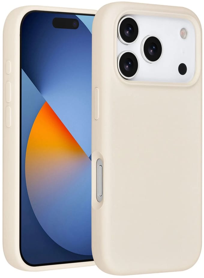 Backcover - Premium Liquid Silicone Soft Hoesje - Geschikt voor: iPhone 17 Pro - Grijs