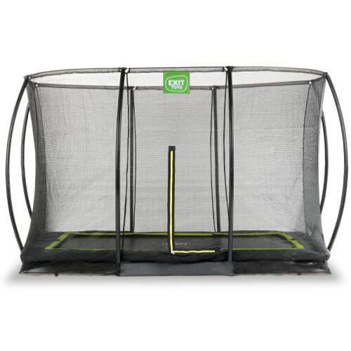 EXIT Silhouette Trampoline 244x366cm - met Veiligheidsnet - Inground - Rechthoekig - Voor Kinderen - Zwart
