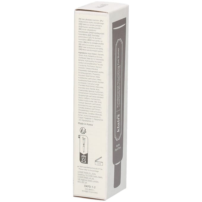 dear, klairs Oogverzorging - Fundamentele Voedende Oogboter voor een gezonde, zachte en gevoede oogcontour. 20 g.