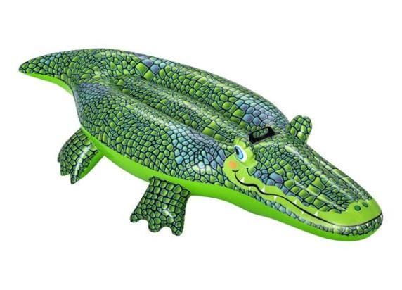 Bestway Opblaas Krokodil - 148 X 6,7 X 2,9 CM - Stevig PVC - Kinderen vanaf 3 Jaar - Groen