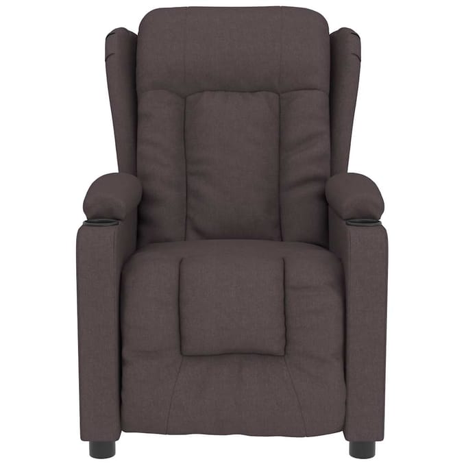 vidaXL - Massagestoel - stof - donkerbruin