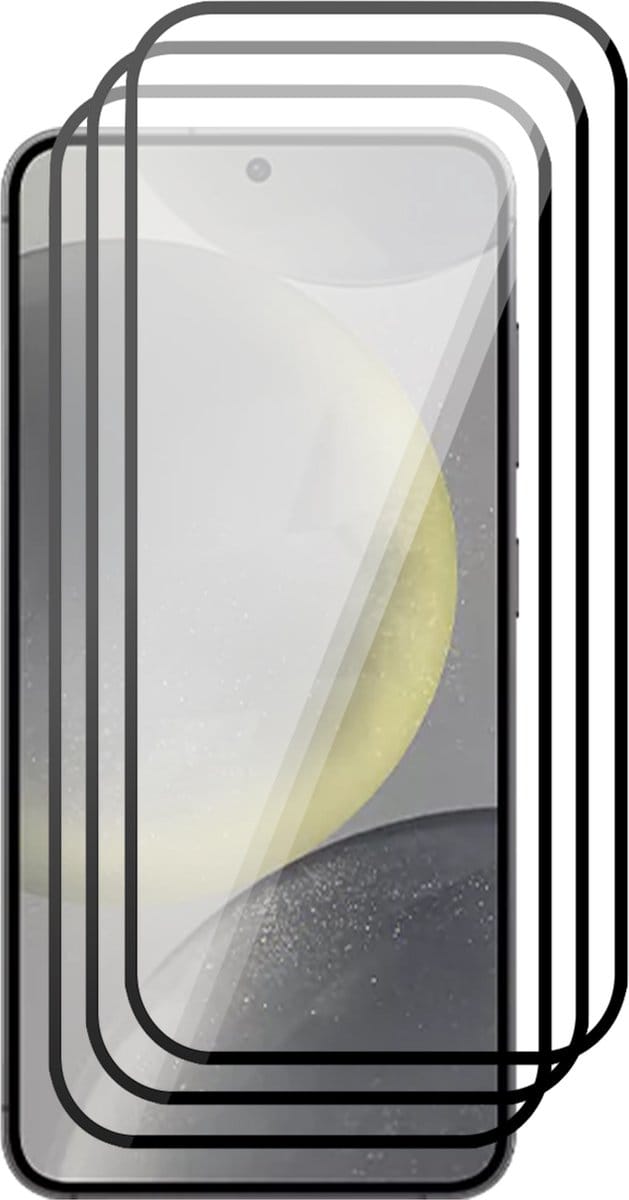 Screenprotector geschikt voor Samsung Galaxy S24 - 3x Volledig Dekkend Glas Screen Protector