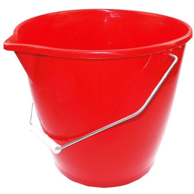 Peggy Perfect schoonmaakemmer met stalen beugel, rood, 12 liter