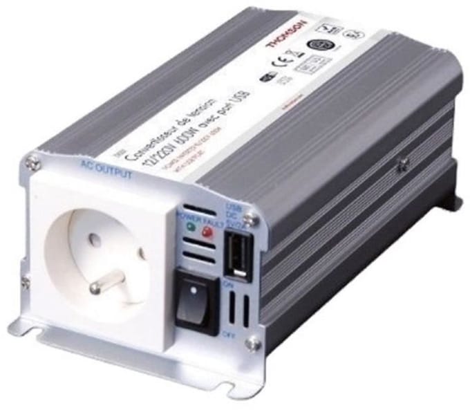 Spanningsomvormer - THOMSON - 12/220 V - 600 W - Met USB-aansluiting