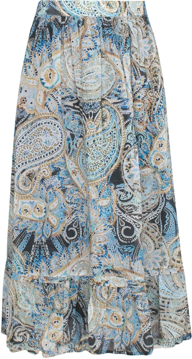 Princess goes Hollywood - paisley midi rok - maat 36