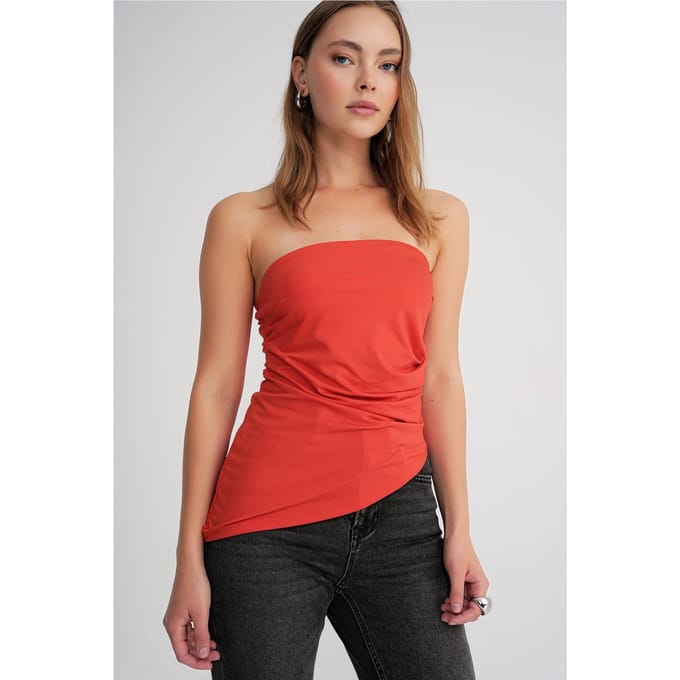 Strapless Gelaagde Blouse