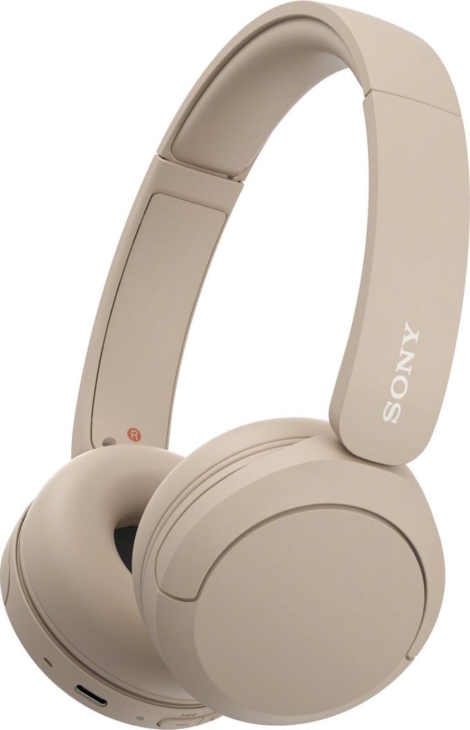 Sony WH-CH520 On Ear headset Bluetooth Stereo Beige Ruisonderdrukking (microfoon) Indicator voor batterijstatus, Headset, Klankregeling,
